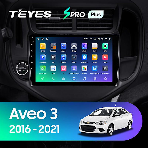 Til Chevrolet Aveo 3 2016 - 2021 Bilradio Multimedie Videoafspiller Navigation GPS Android 10 No 2din 2 Din Dvd Aveo3 SPROp 64G