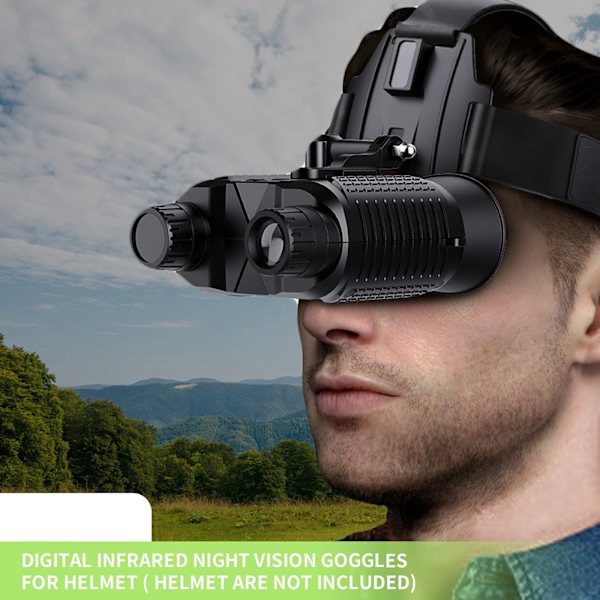 Fullfärgs nattvisionsglasögon, digital infraröd huvudmonterad nattvision