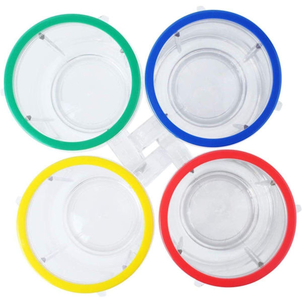4-pack 16oz Bullet-koppar kompatibla med Magic Bullet Blender Juicer 250W MB-1001 Party Cups Muggar med färgade läppringar