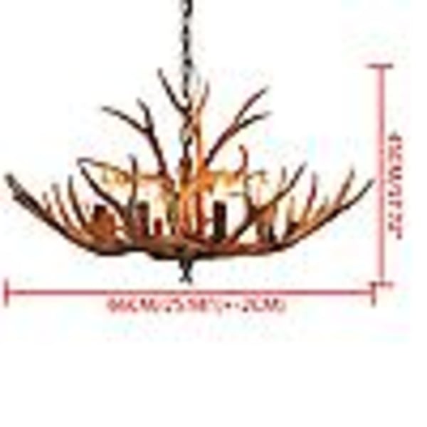 6 Antlers Resin kattokruunulamppu 220v E14 polttimo