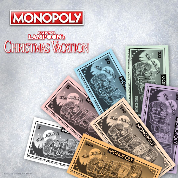 Monopoly National Lampoons Julklapparnas Historia, Med Tematoken Ekorre, Glöggglas Och Mer, 2-6 Spelare, Från 15 År, National Lampoons Brädspel