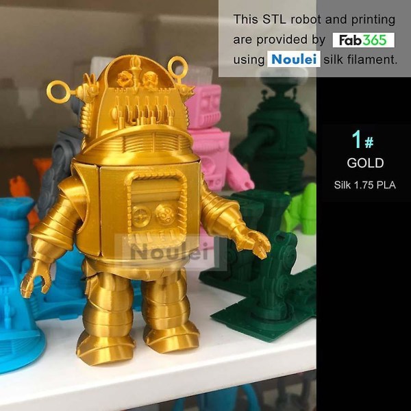 3D-printer Filament Silke 1,75 1 kg Pla - Silkeagtig glansmetal - Materialer Antique Gold