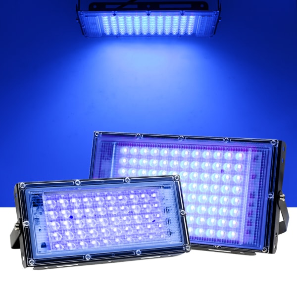 2 stk 100w Uv Led projektør Blacklight Ip65 vandtæt, ultraviolet led lampe, effektbelysning til akvarium, fest