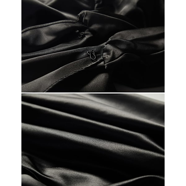 Witchcraft Black Tie Up Middelalderdragt Halloween-hættekappe Lang Cape U