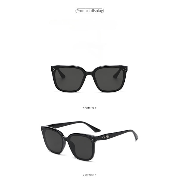 Naiset Trendikkäät Neliönmuotoiset Aurinkolasit Ylisuuret Vintage Söpöt Klassiset Yksinkertaiset Miesten Aurinkolasit UV400 Äitienpäivä Black