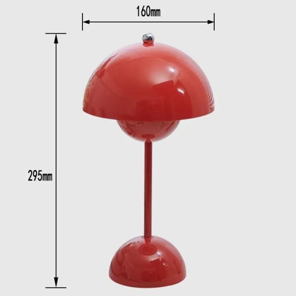 Sjampinjong Blomsterknopp Oppladbare Led Bordlamper Skrivebord Natt For Soverom Spisestue Touch Natt Lys Rosa
