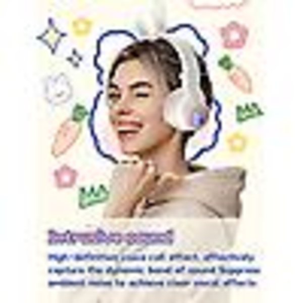 Barns bluetooth headset, kanin, LED-ljus