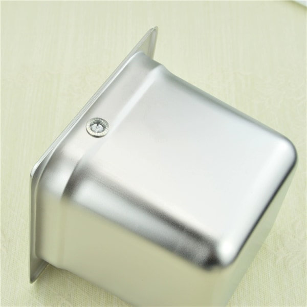Rustfrit stål Kaffe Knock Box, Espresso affaldsbeholder, Indbygget beholder 17,5*16*15cm