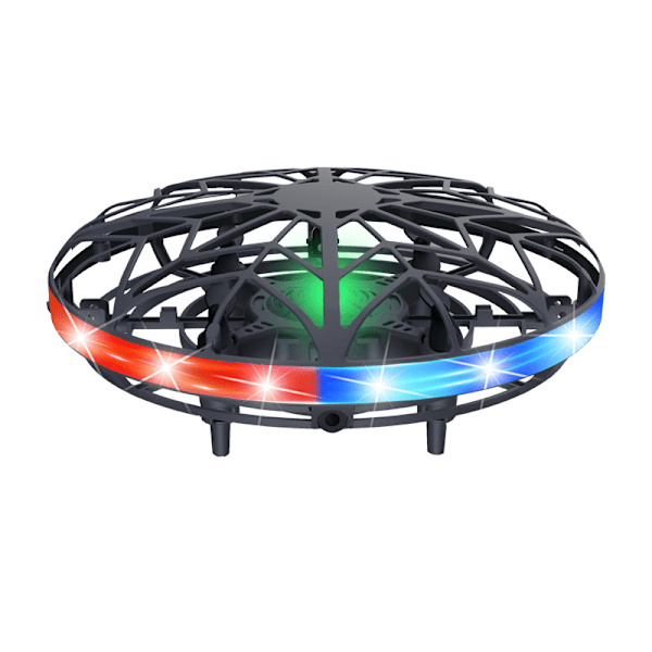 LED-driven handstyrd drönare för barn eller vuxna - Handsfree rörelsesensorflygande boll, enkel inomhus liten UFO-leksak flygande boll