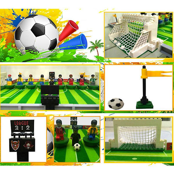Jalkapallon MM-kisojen kentällä set rakennuspalikat 251pcs