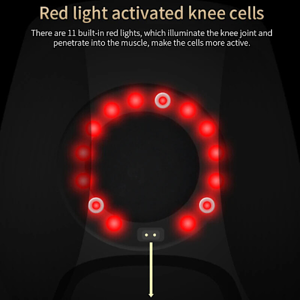 3-in-1 Cordless Knee Massager with Heat, Red Light and Massage Therapy