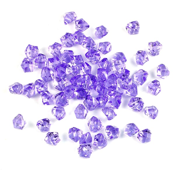 250 stykker falske isterninger Diamanter Akrylsten Krystaller Plastterninger Ædelstene Vase Filler Ædelsten Lilla