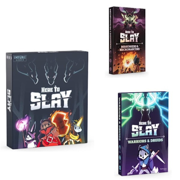 Here To Slay Game Set - Adventure RPG Dice Rolling Card Game For Teens, Adults - 2-6 Players Card game, Hand Management