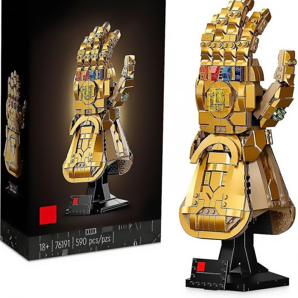 Samlerobjekt Thanos-hanske med Infinity Stones, Avengers-gave for voksne og tenåringer, dekorativt modellsett