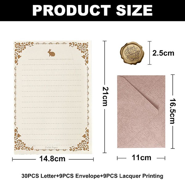 9 st kuvert, 30 ark papper, 16,5*11cm/21*14,8cm, rosa+orange+röd, kortinbjudningskuvert Pink*Orange*Red Style 2