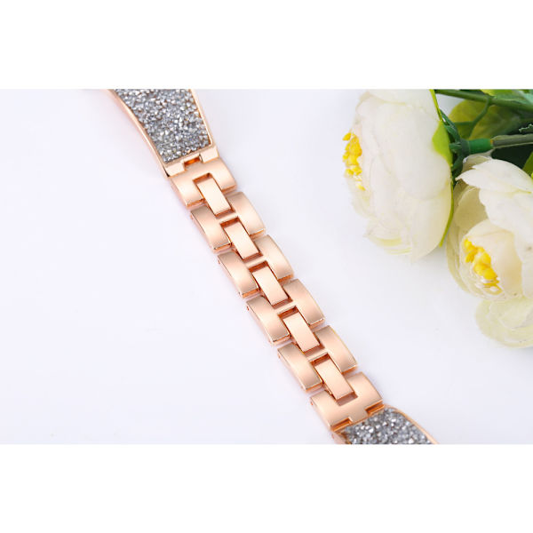 1 PC Rhinestone urrem - Passer til 42/44/45/49 mm ure, funklende, holdbart materiale guld