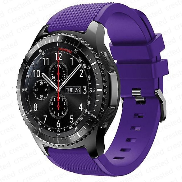 20mm 22mm Band För Samsung Galaxy Watch 4 44mm 40mm 5 Pro Active 2 Gear S3 Silikon Correa Armband Huawei Watch Gt/2/3 Rem| Violet