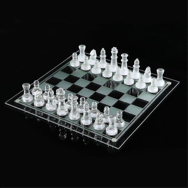 Högkvalitativt hantverk i kristallglas schackbräden Party Family Game