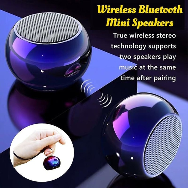 Pyöreä mini bluetooth 5.0 langaton kaiutin 9d subwoofer outdooe urheilu bluetooth kaiutin cnc turbo musiikkisoitin Orange