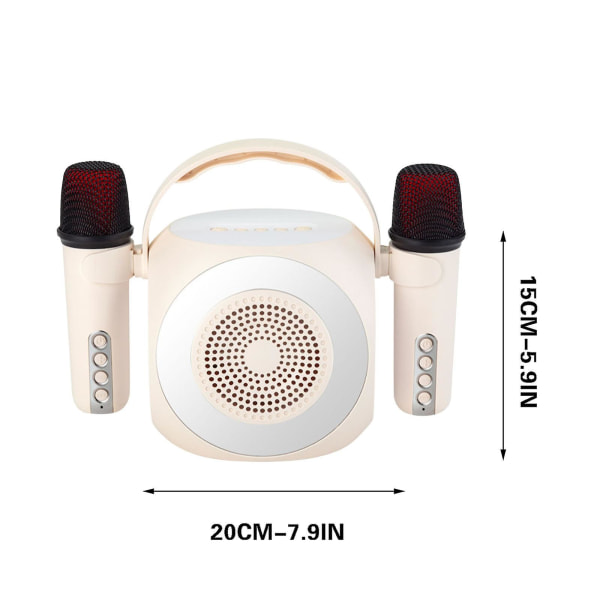 Bluetooth Audio Mikrofon Integrerad mikrofon Trådlös bärbar högtalare för barn utomhus White