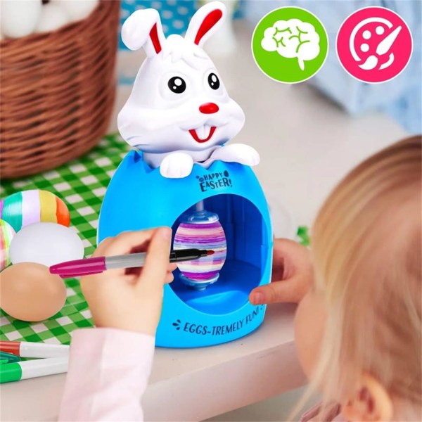 Pyntesett for påskeegg Bunny Spinner Egg Decorating Machine Easter Toy Green