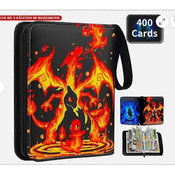 Samlealbum til 400 samlekort, mappe, ringbind, 50 sider HC024