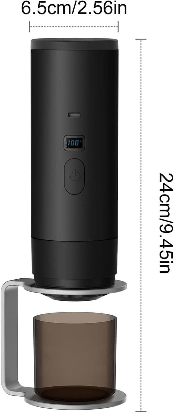 Minikaffemaskin 90ml - USB-C LED Kompatibel NS Kapslar