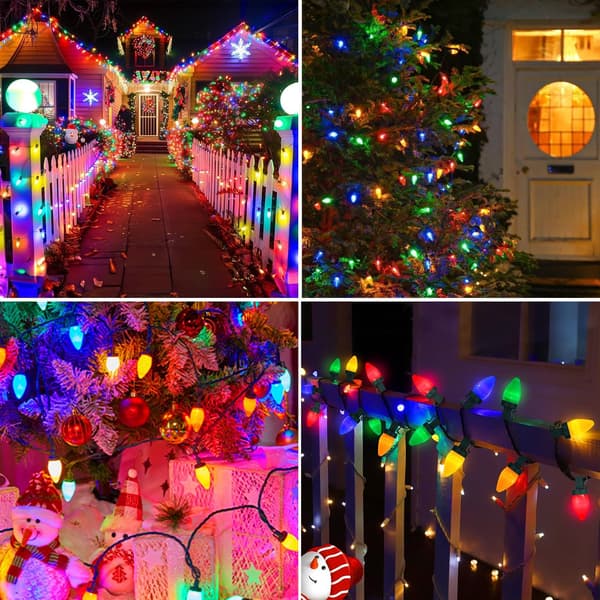 LED Christmas String Lights 20–100 LED, 5–25 m with Remote Control, 8 Lighting Modes for Home and Garden 20M 80LED