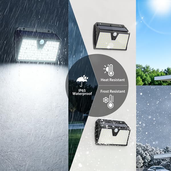 2/4/6-pack Solar Lamp with 103 LED, Motion Sensor 120°, IP65 Waterproof, 3 Light Modes, Outdoor Lighting for Garage 2-PACK