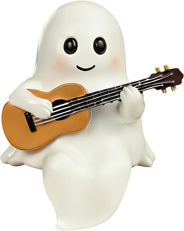 2-pack Gitarrspöke USB-lampa - 3D Harts Halloween-dekor för sovrum och kontor Style 1-2 PCS