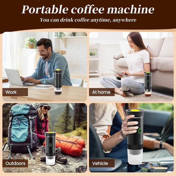 3-i-1 Genopladelig Espresso - Multi-Kapsel Camping Hvid White