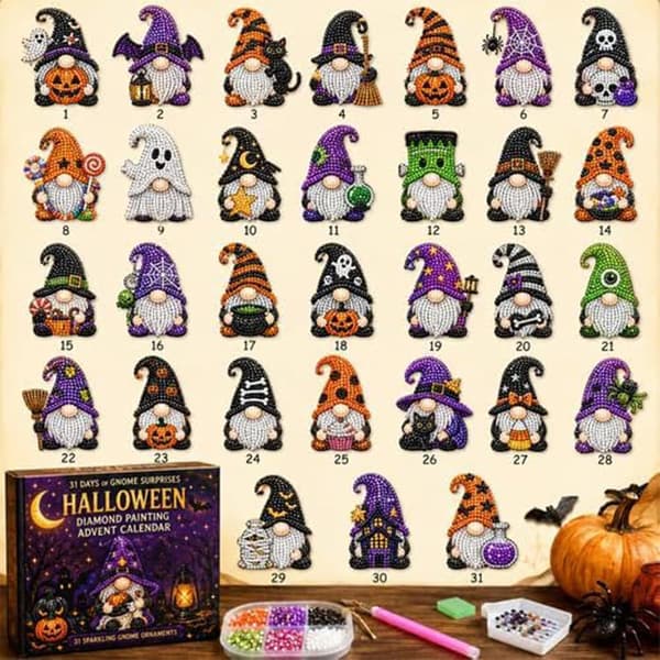 31 dagars diamantmålningsadventskalender - Halloween-tomte DIY Style 1