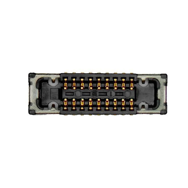 FPC-liitin Etukamera iPhone XR Blackille Svart