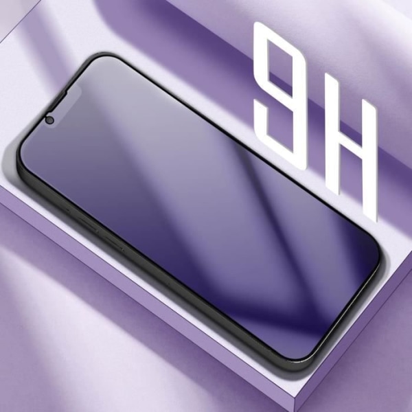 Skærmbeskytter - AVIZAR - iPhone 13/13 Pro/14 - Anti-blåt lys - 9H hårdhed - Sort Svart