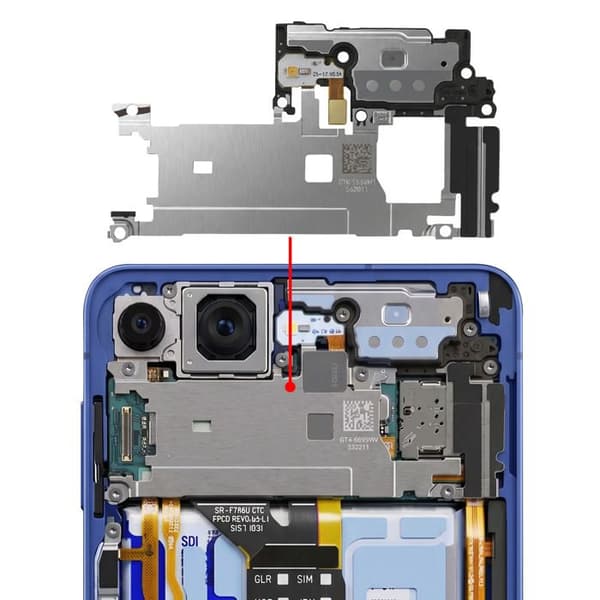 Intern Højttaler til Galaxy Z Flip 7 Service Pack Samsung Grå Grå