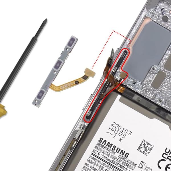 Nappe Flex - AVIZAR - Galaxy S22/S22 Plus - Grå - Kompatibel - Intern erstatning Grå