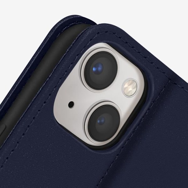 Apple iPhone 13 skal Premium läder Korthållare Stödfunktion Video midnattsblå Midnattsblå