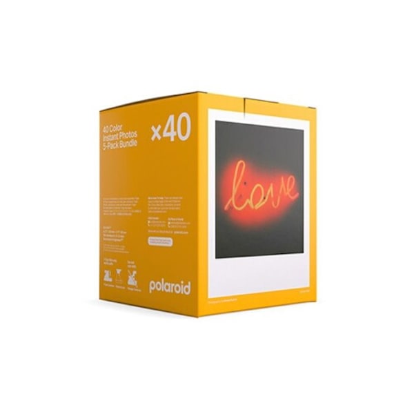 Paket med 40 i-Type POLAROID instant färgfilmer - ASA 640 - 10 min framkallning - vit ram