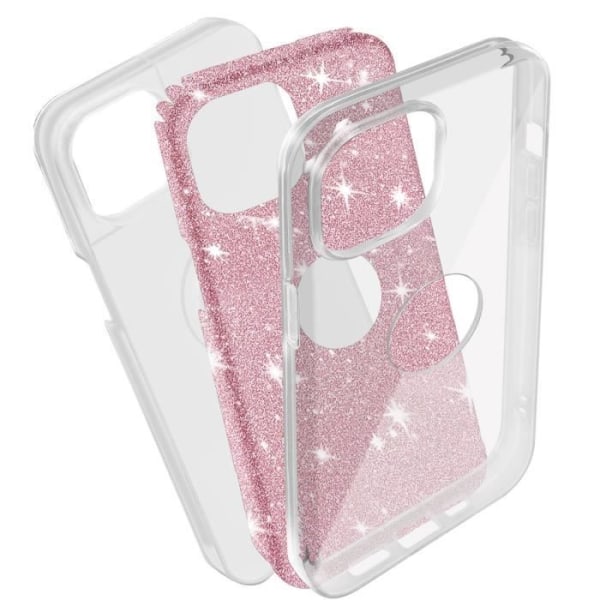 iPhone 14 Cover Pink Glitter Cover