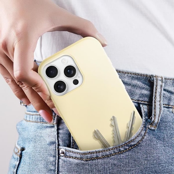 Coque för iPhone 16 Pro Max Semi-rigida Soft-touch Antifingerprint Gul Gul