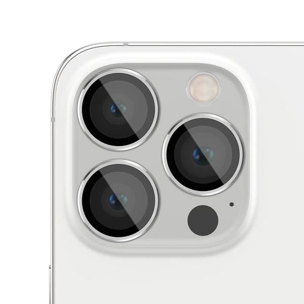 Beskyttelseskamera til iPhone 15 Pro / 15 Pro Max Anti-ridser Stødabsorberende Rhinoshield Sølv Grå