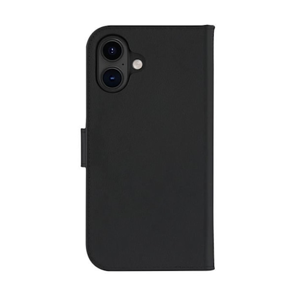 Folio Fodral 2 i 1 - DBRAMANTE1928 - iPhone 16 Plus - Kompatibel med MagSafe - Svart Läder - Avtagbar Skal Svart
