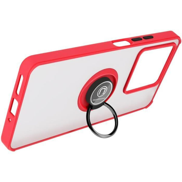 Taske til Xiaomi Redmi Note 13 5G - AVIZAR - Metal Ring Support Funktion - Rød Röd