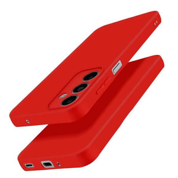 Coque - AVIZAR - Samsung Galaxy M35 - Semi-rigide - Soft-touch - Anti-traces Röd Röd
