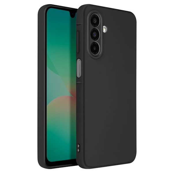 Samsung Galaxy A26 Kova pehmustettu Soft-touch Jälkiä estävä Musta Svart