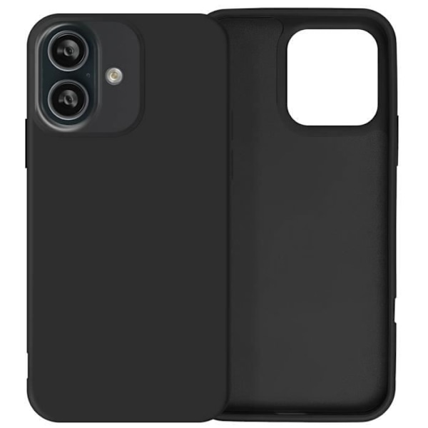 Fodral till iPhone 16 - AVIZAR - Halvstyv Soft-touch Anti-fingeravtryck Svart Svart