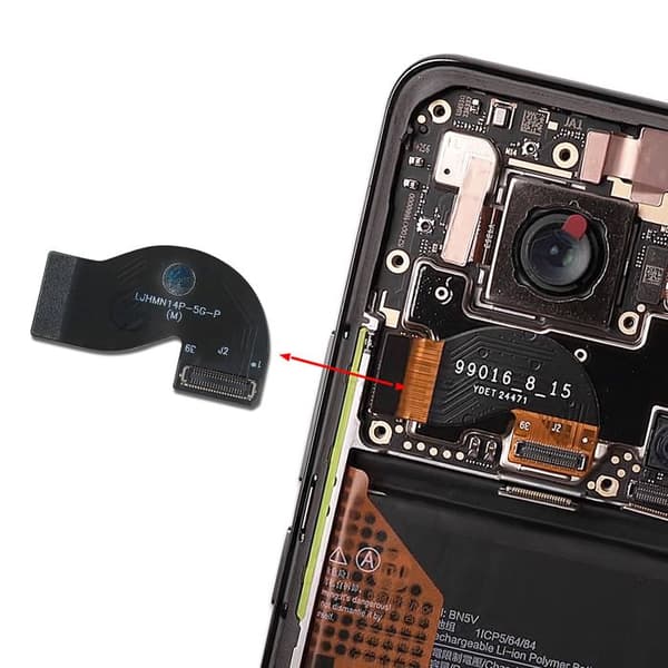 Skærmforbindelsesledning til Redmi Note 14 Pro 5G Sort / Guld Svart