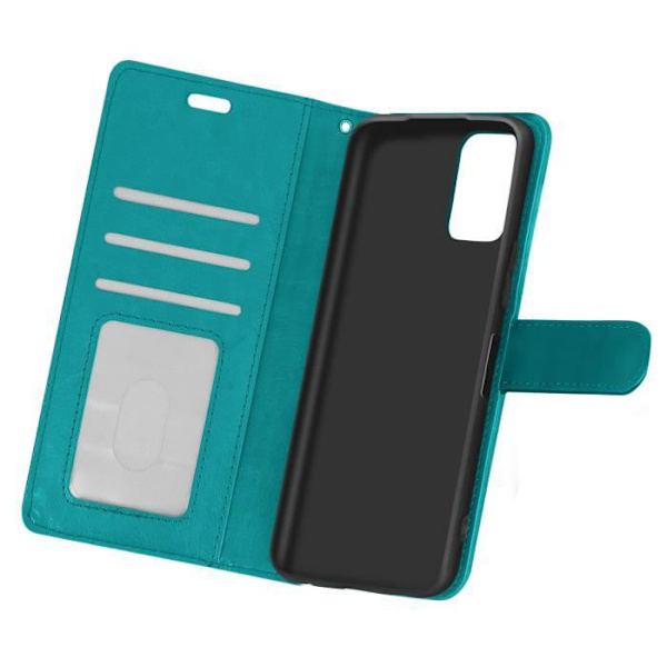 AVIZAR Vintage Wallet Case til Xiaomi Redmi Note 10 Pro - Hvid Blå - Stand og kortholder funktion Vit blå