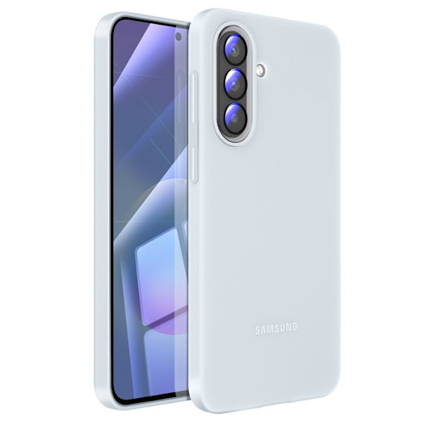 Coque - SAMSUNG - Galaxy A57 - Glat silikone - Hævede kanter - Lys blå Blå