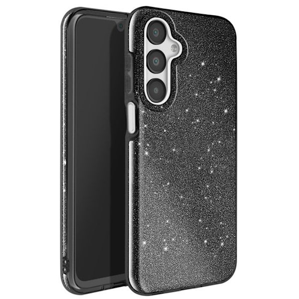 Cover - UNDERRETTE - Samsung Galaxy A16 - Stødabsorberende - Glimmer - Sort Glitrende Svart